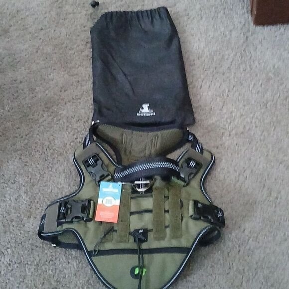 No Pull Dog Harness  Heavy Duty Dog Harness with Handle and Poop Bag Hol… - Picture 1 of 13